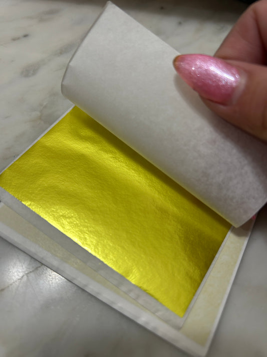 Foil Leaf Squares – Lime Flies (15 Sheets)