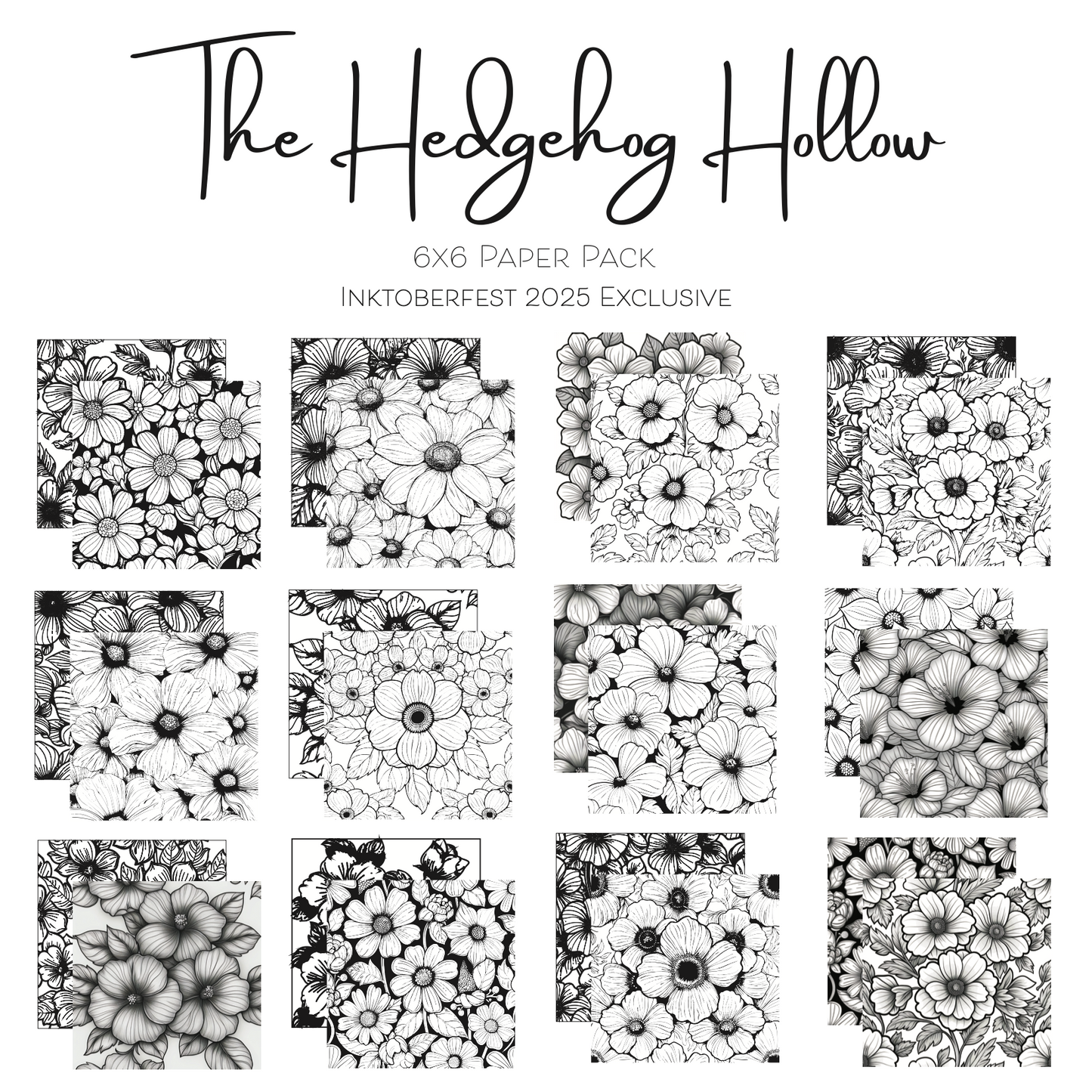 Inktoberfest 2025 Exclusive – 6x6 Paper Pack (25 Double-Sided Sheets)