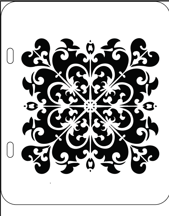 Lattice Snowflake Stencil & Art Mask – Exclusive Hedgehog Hollow Design