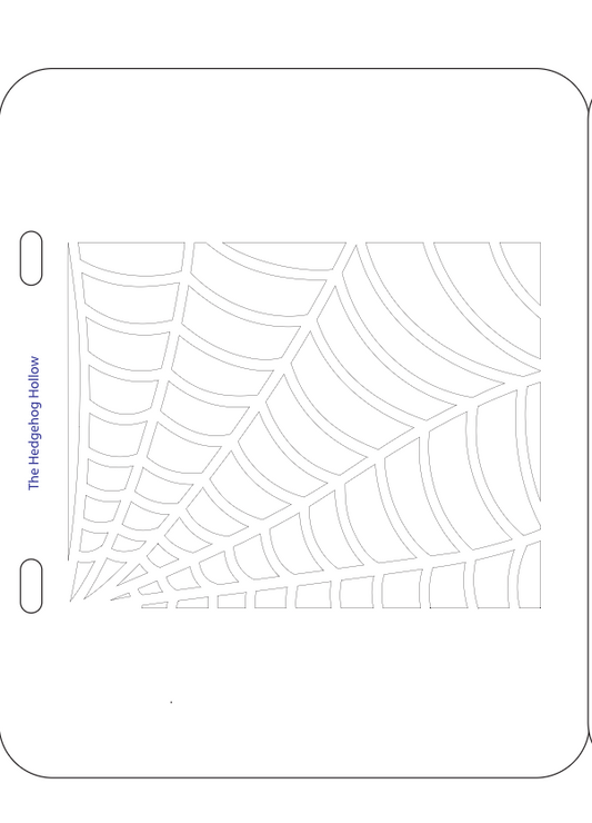 Cobwebs in the Corner Stencil – Exclusive Hedgehog Hollow Design