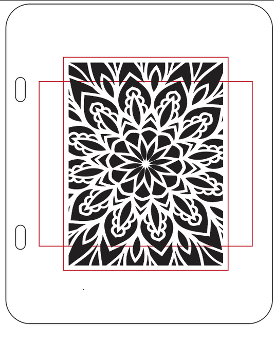 Spellbound Snowflake – 6x9 Creative Alchemy Stencil (Binder-Compatible)