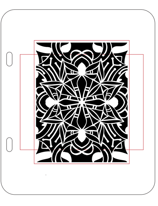 Winter Bloom Mandala – Binder System Stencil