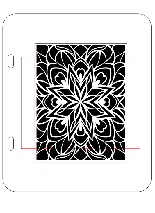 Frosted Kaleidoscope Bloom – Binder System Stencil