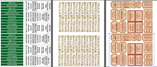 Holiday Sentiment Sheet Pack (6pk) — Printed on Premium Cardstock