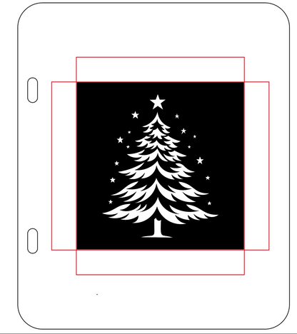 Winter Evergreen Stencil Duo — 7x8 Binder System Compatible