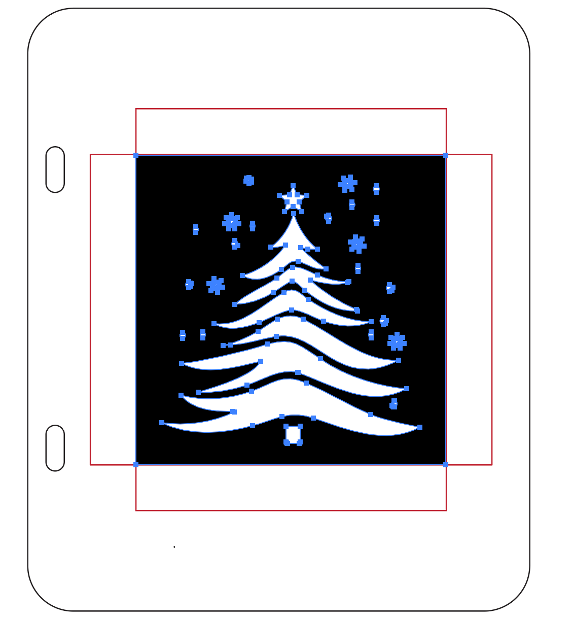 Winter Evergreen Stencil Duo — 7x8 Binder System Compatible