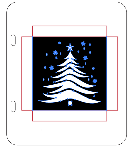 Winter Evergreen Stencil Duo — 7x8 Binder System Compatible