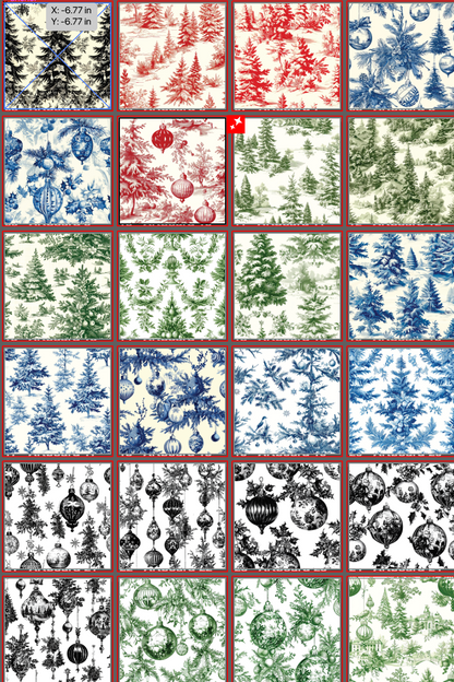 A Toile Good Time Paper Pack – 24 Double-Sided Sheets (48 Designs, 8.5" x 11")