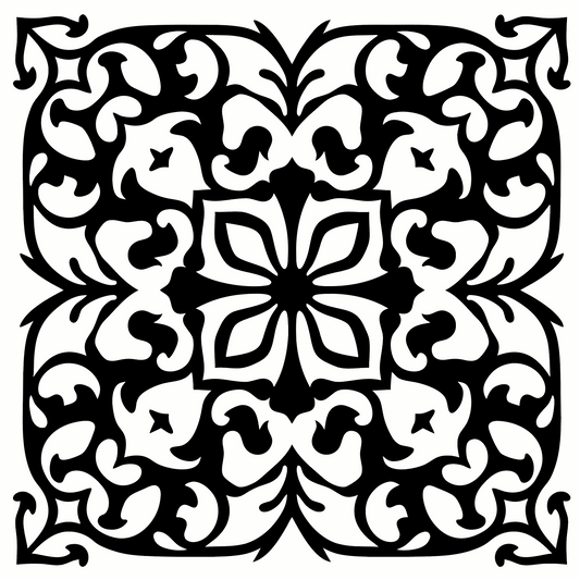 Moroccan Tile Stencil (7x8 Binder Style) + Mask