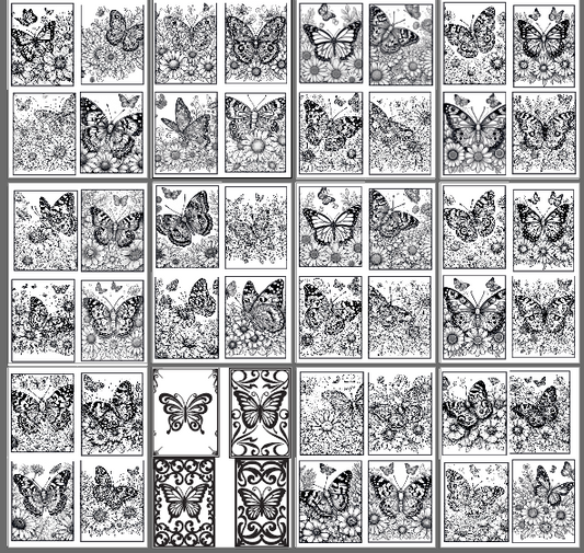 Flutter & Foil Butterfly Cardfront Pack | Foilable & Color-Ready Designs