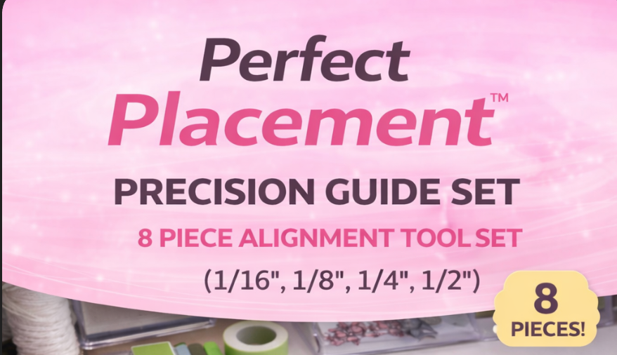 Perfect Placement™ Precision Guide Set – 8 Piece Alignment Tool Set (1/16", 1/8", 1/4", 1/2")