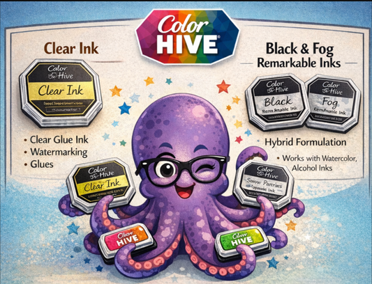 Color Hive™ Inks Explained – Printed Ink Guide for Stampers | Full-Color Craft Reference Sheet