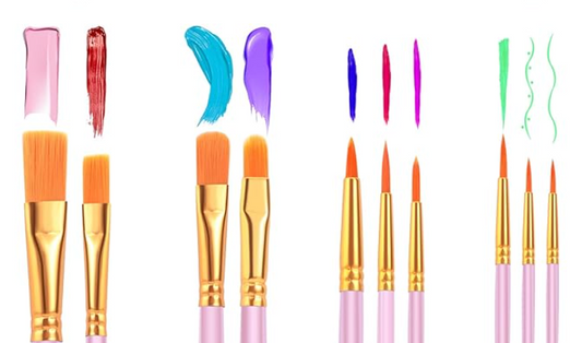 Creative Flow Brush Set – 10 Piece Pink Paintbrush Set for Watercolor, Ink, Mixed Media & Detail Work | Hedgehog Hollow