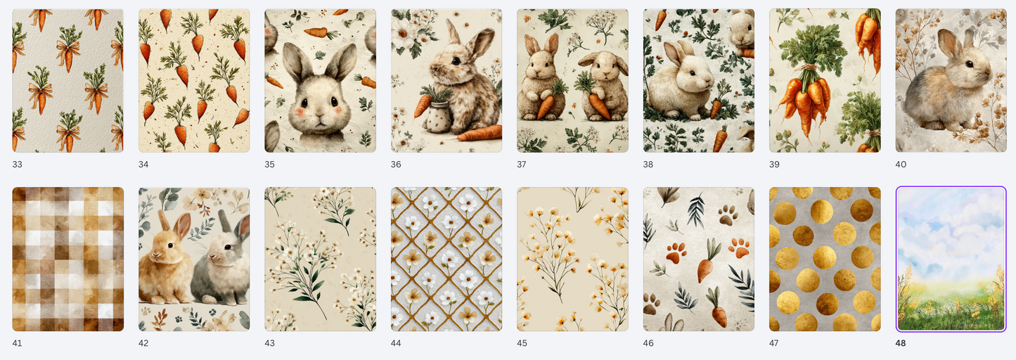 What’s Up Carrot? Rustic Bunny & Carrot Paper Pack – Easter & Spring A2 Card Panels – Farmhouse Bunny Cardmaking Paper – Hedgehog Hollow