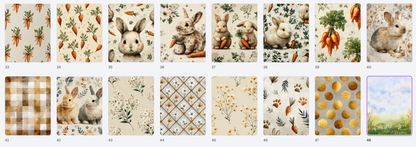 What’s Up Carrot? Rustic Bunny & Carrot Paper Pack – Easter & Spring A2 Card Panels – Farmhouse Bunny Cardmaking Paper – Hedgehog Hollow
