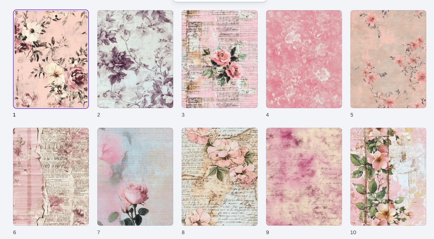 Garden Party Elegant Floral Paper Pack – Vintage Rose & Botanical Cardmaking Paper – Spring & Mother’s Day Craft Paper – Hedgehog Hollow