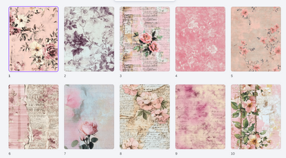 Garden Party Elegant Floral Paper Pack – Vintage Rose & Botanical Cardmaking Paper – Spring & Mother’s Day Craft Paper – Hedgehog Hollow