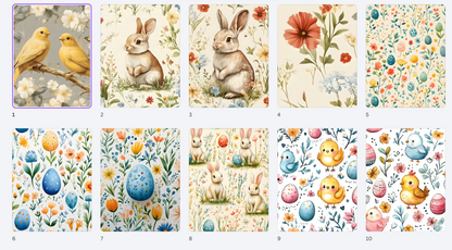 Hopping On By Spring & Easter Paper Pack – Bunny, Chick & Easter Egg Cardmaking Paper – Spring Floral Craft Paper – Hedgehog Hollow