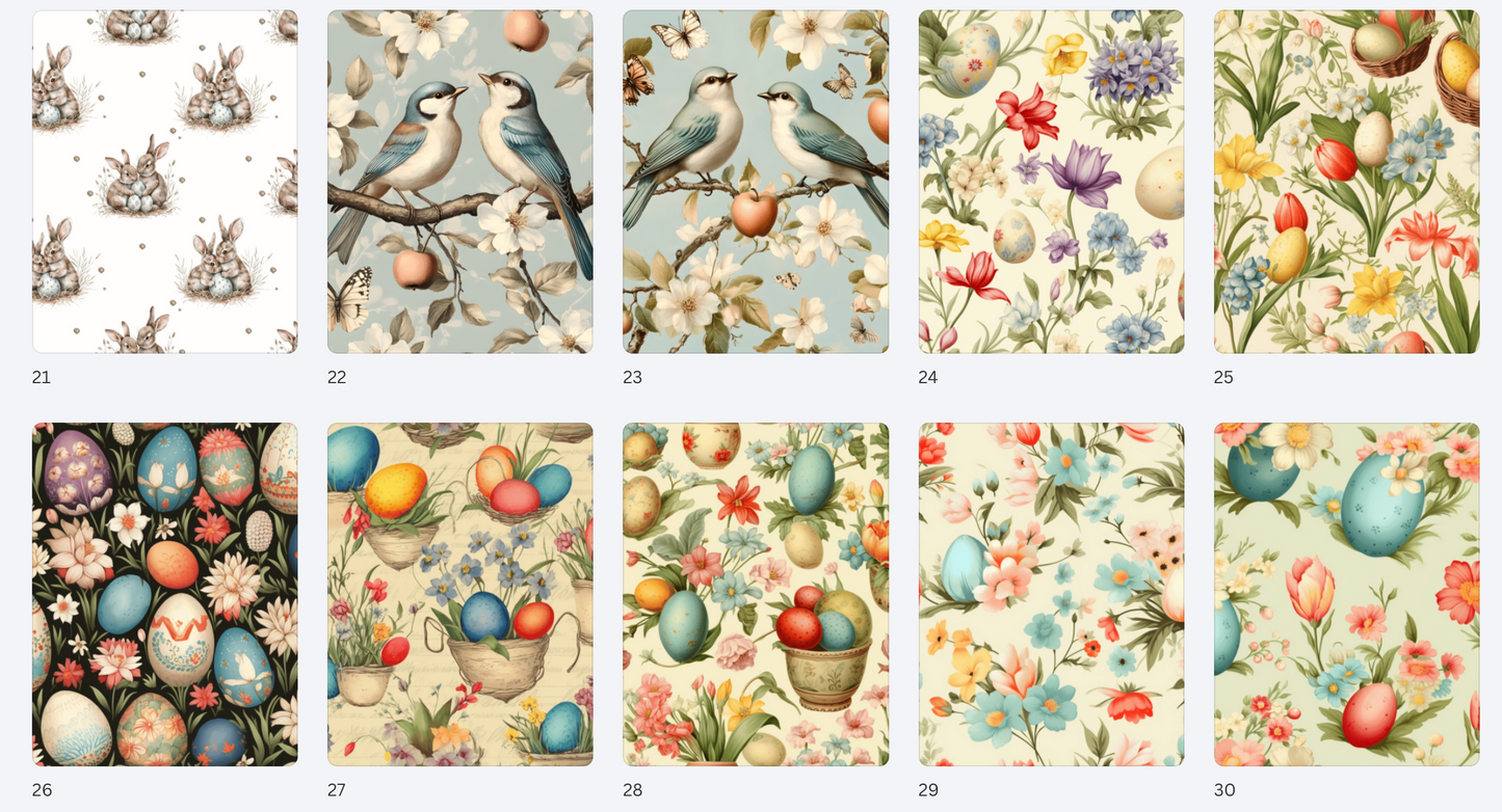 Hopping On By Spring & Easter Paper Pack – Bunny, Chick & Easter Egg Cardmaking Paper – Spring Floral Craft Paper – Hedgehog Hollow