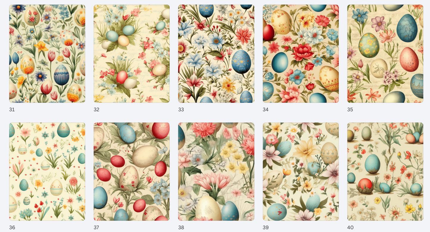 Hopping On By Spring & Easter Paper Pack – Bunny, Chick & Easter Egg Cardmaking Paper – Spring Floral Craft Paper – Hedgehog Hollow