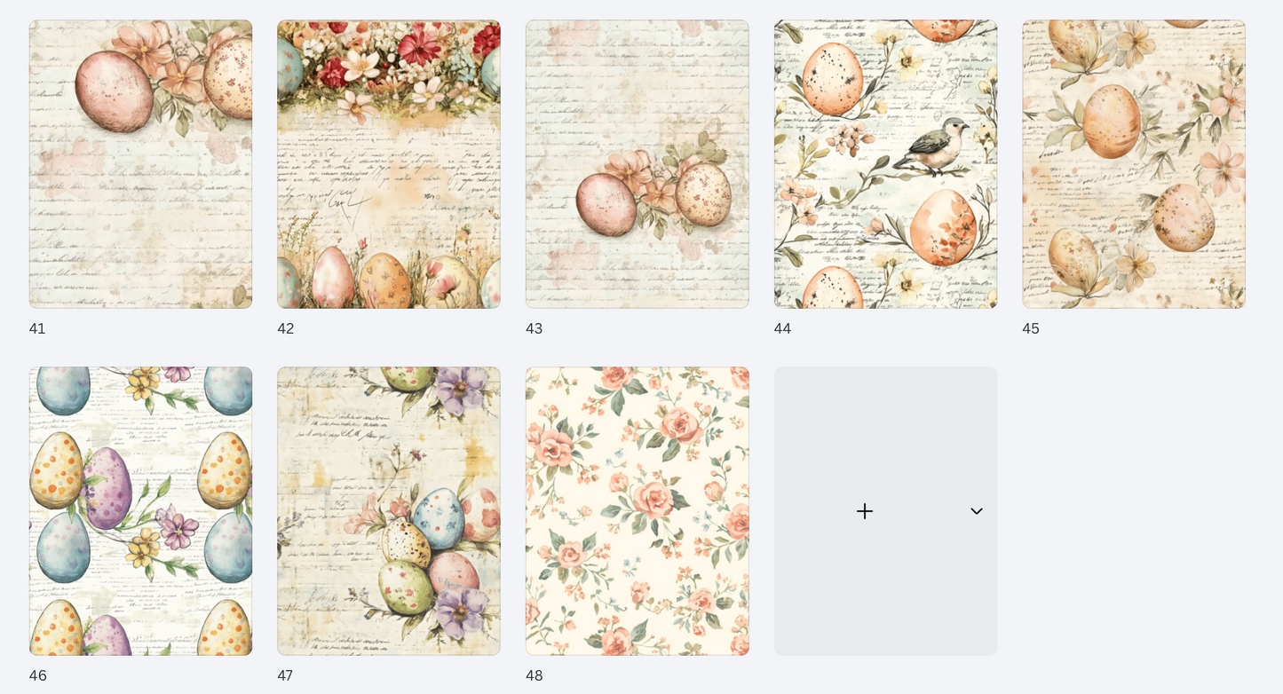 Bunnies & Blooms Spring Easter Paper Pack – Bunny, Floral & Easter Egg Cardmaking Paper – Pastel Spring Scrapbook Paper – Hedgehog Hollow