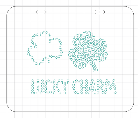 Lucky Charm Sparkle Stencils & Gem Placement Guides – Shamrock Rhinestone Placement Stencil Set for St. Patrick’s Day Cardmaking | Hedgehog Hollow