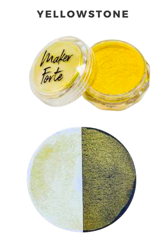 Kaleidoscope Mica Pigment Powder – Yellowstone – Yellow Gold Metallic Shimmer Pigment for Cardmaking, Resin, Paint & Mixed Media