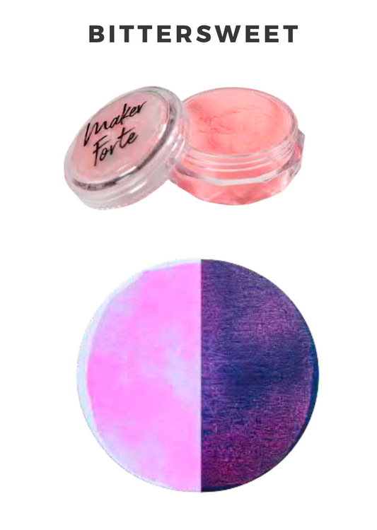 Kaleidoscope Glow Mica Pigment Powder – Bittersweet – Neon Orange Peach Glow in the Dark Shimmer Powder for Cardmaking, Resin & Mixed Media