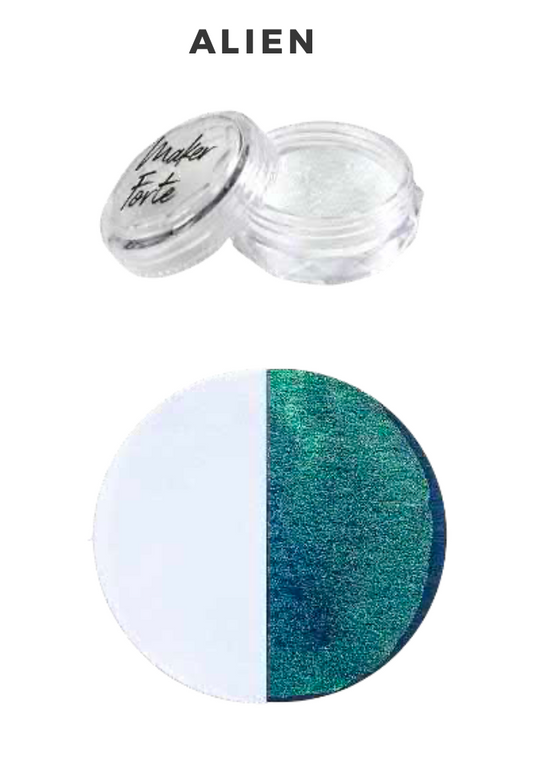 Kaleidoscope Mica Pigment Powder – Alien – White with Green Interference Shimmer Pigment for Cardmaking, Resin, Paint & Mixed Media