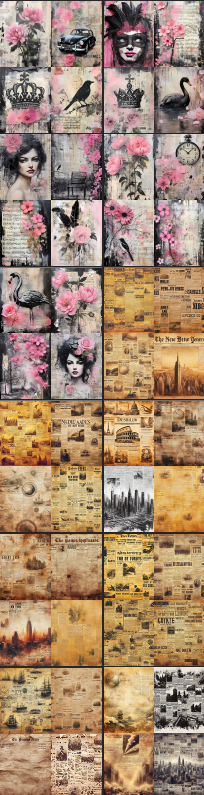 Where Stories Bloom – Designer Card Fronts | 48 Unique Designs | Perforated 8.5" x 11" Paper Pack