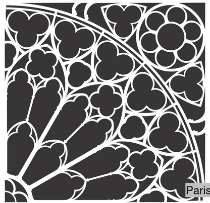 Vaulted Ceiling Art Mask Set (2) 8.5x11 – Cathedral Window Layering Masks | Stained Glass Effect for Cardmaking, Mixed Media & Gel Press | Binder Fit | Hedgehog Hollow