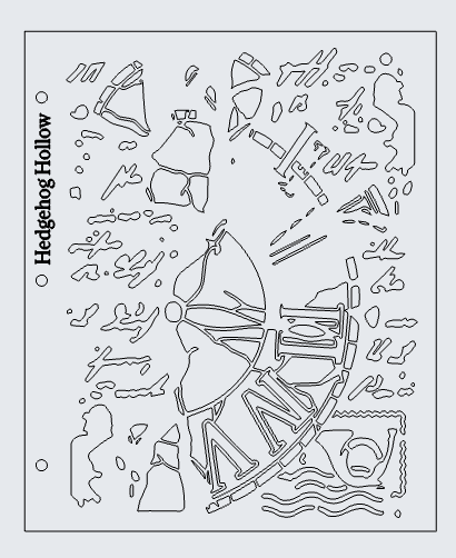 Wander Through Time Stencil 8.5x11 – Travel & Vintage Collage Layering Stencil | Fits 3-Ring Binder | Cardmaking, Mixed Media & Gel Press | Hedgehog Hollow