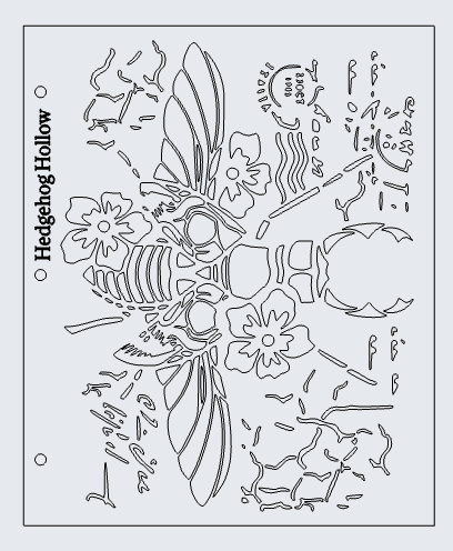 Wings & Wildflowers Stencil 8.5x11 – Dragonfly, Floral & Nature Layering Stencil | Mixed Media, Cardmaking & Gel Press | Fits 3-Ring Binder | Hedgehog Hollow