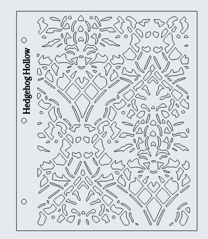 Distressed Damask Stencil 8.5x11 – Vintage Damask Layering Stencil | Shabby Chic, Mixed Media & Cardmaking | Fits 3-Ring Binder | Hedgehog Hollow