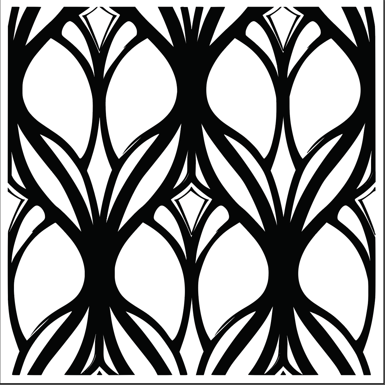 6X6 Stencil Gothic Window