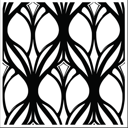 6X6 Stencil Gothic Window