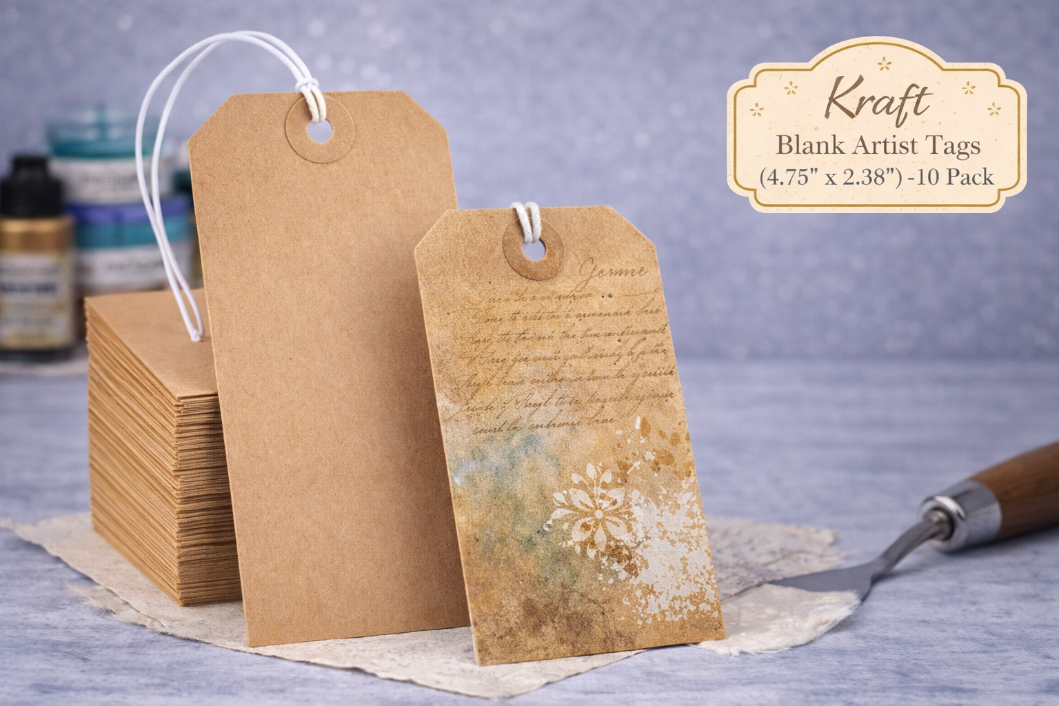 Creative Alchemy Blank Artist Tags – Kraft (4.75